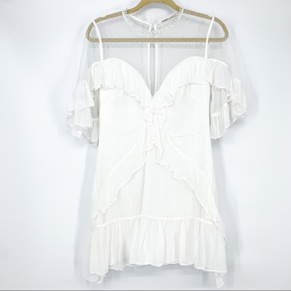 TALULAH Dresses & Skirts - La Maison Talulah White Enchantment Ruffle Mini Dress Size L